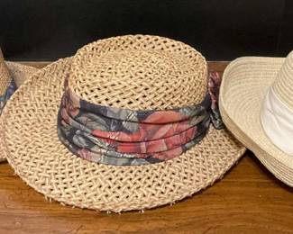 Set of Three Stylish Straw Hats 