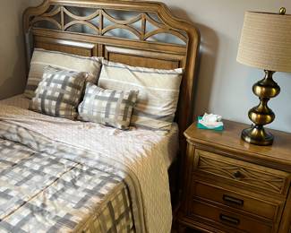 Full size bed & mattress, nightstand, matching dresser 
