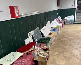 Lots of office , paper , light bulbs 