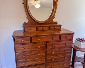 Durham dresser and mirror in downstairs bedroom. 