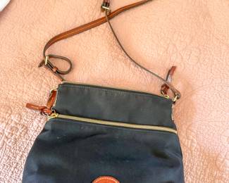 Dooney and Bourke black canvas crossbody purse. 