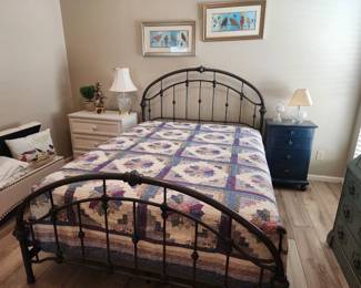 Full size bed with beautiful frame