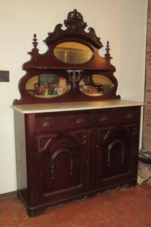 Victorian Marble Top Sideboard