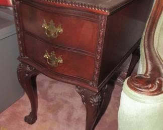 Pair of Mahogany Lamp Tables w/Claw & Ball Feet