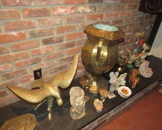 Large Brass Eagle & More