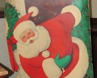 Vintage Santa Claus Door Poster