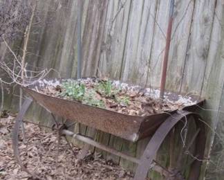 Iron Wheel Flower Cart