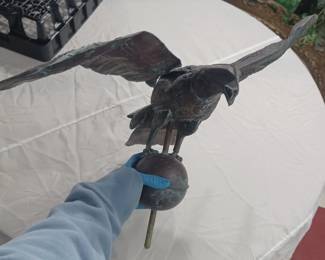 large copper eagle weather vane topper