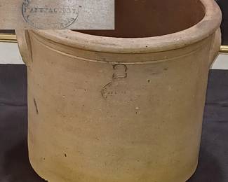 antique stoneware crock Gardiner 2 gallon signed stamped