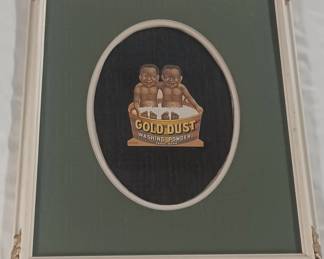 black americana framed advertising / sign