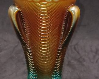 Northwood carnival glass vase