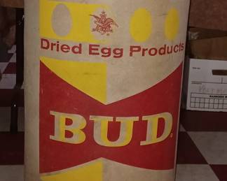 Prohibition era Budweiser beer "egg products" barrel, bootleg, speakeasy, hidden products