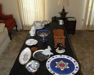 Various serving pieces, and decorative pieces as well