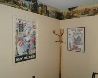 Couple of great wall posters and coat tree