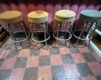 1940's Chrome stools, would be awesome reupholstered