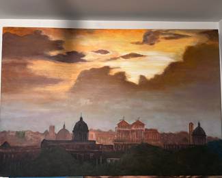 "Rome under clouded skies" L. Thomas  / This painting is absolutely breath taking in person!