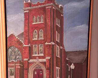Another beautiful small painting by L. Thomas.  If you're from the STL you know you've seen this architecture.
