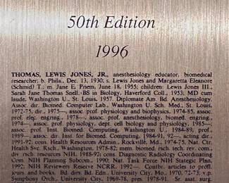 In 1996 Time Magazine recognized Dr. Thomas as one of the Who's Who in America.