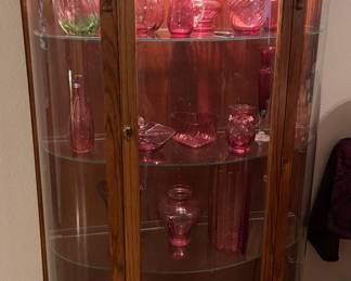 classic lighted china cabinet, simple and lovely