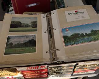 2 albums with golf score cards