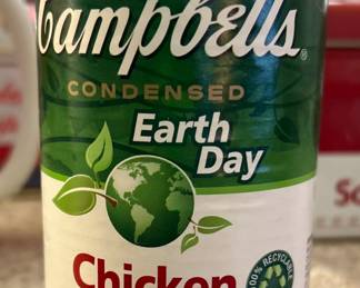 Rare! Earth Day Soup can, opened, empty