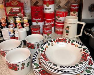Campbell's Soup dishware, electric can opener, MORE