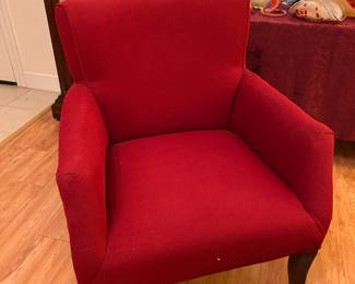  red upholstered chair