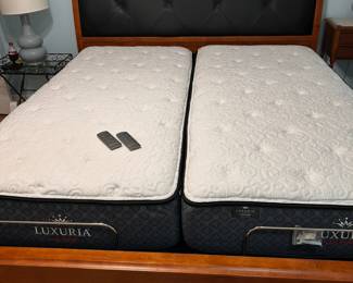 King size bed, mattress sold separately
