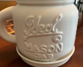 Large Ceramic Canning Jar w~Bottom as a Planter