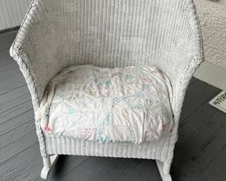 1 of 2 Wicker Rocking Chairs