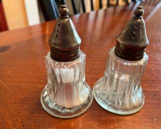 Silver Topped Salt Pepper Shakers