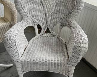 White Wicker Chair (Victorian Design)