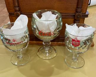 Beer Goblets - Budweiser, Coors, & Lone Star