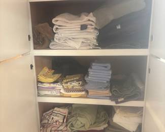 Towels, wash cloths, irons 
