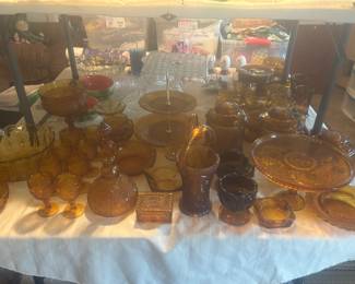 Beautiful amber glassware 