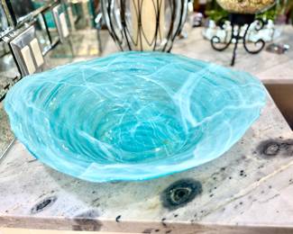 Blown Spanish glass bowl