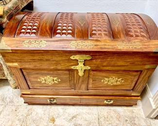 Large brass trim trunk imported from India