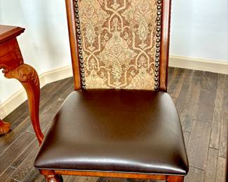Set of 6 tapestry back chairs