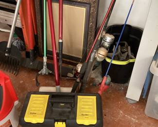 Fishing poles and tacklebox