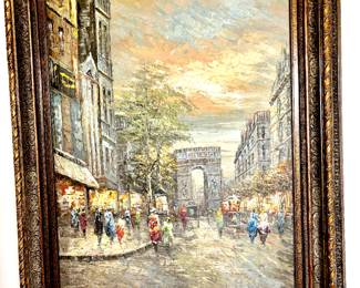 Parisian Arc De Triomphe oil