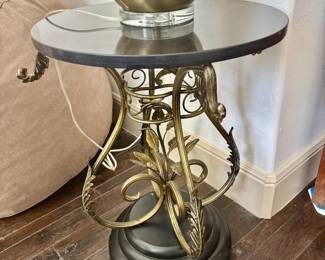 Small metal base table