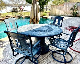 Metal patio set 