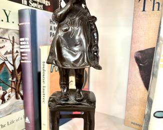 Girl On A Stool bronze