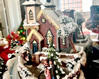 Fiber Optic Christmas Village Church