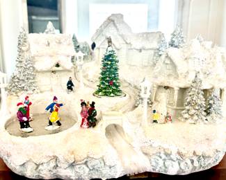Fiber Optic Winter Snow Village