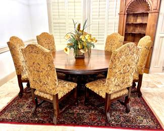 Impressive 72" round dining table
