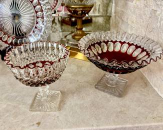 Westmoreland footed compote bowls