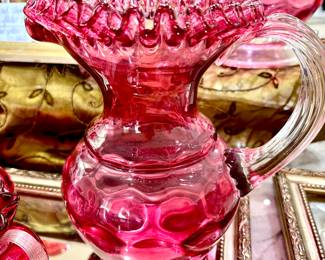 Fenton cranberry pitcher
