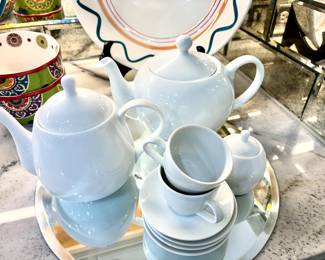 White tea set