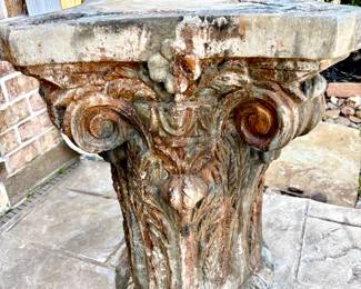 Ornate concrete column
